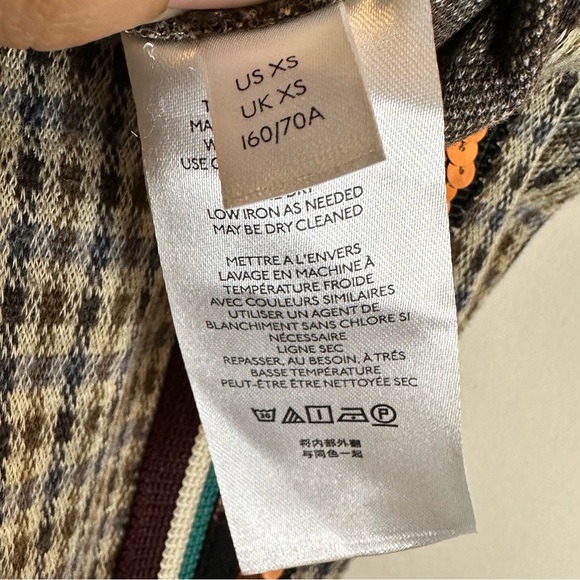 Maeve by Anthropologie Plaid Sequin Flare Women Slack Pants XS - Picture 7 of 11